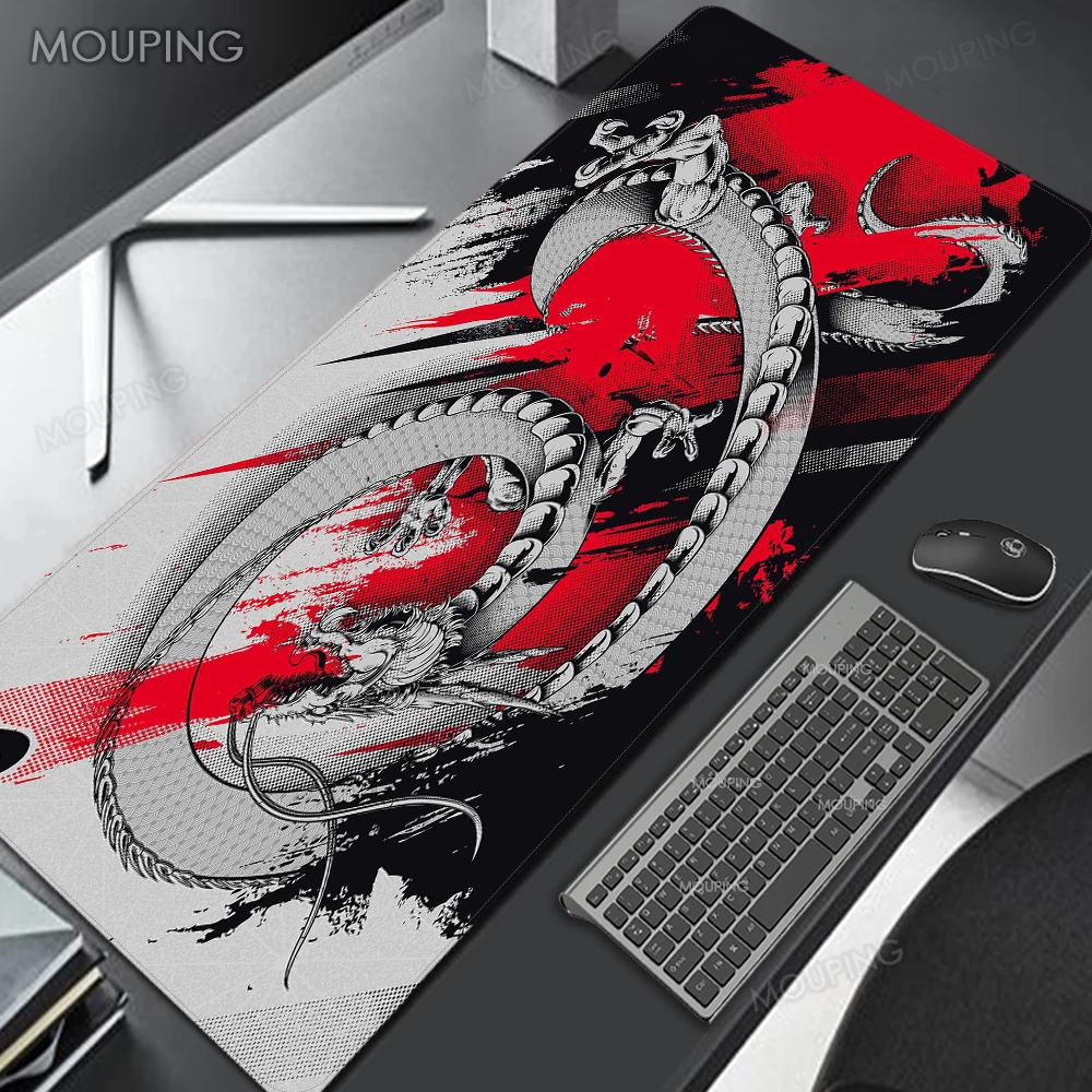 

Mausepad Dragon Mouse Pad Company Large Anime Mouse Pad Desktop Table Mat Desk Mat Art Black Red Japan Carpet Gamer 900x400 800