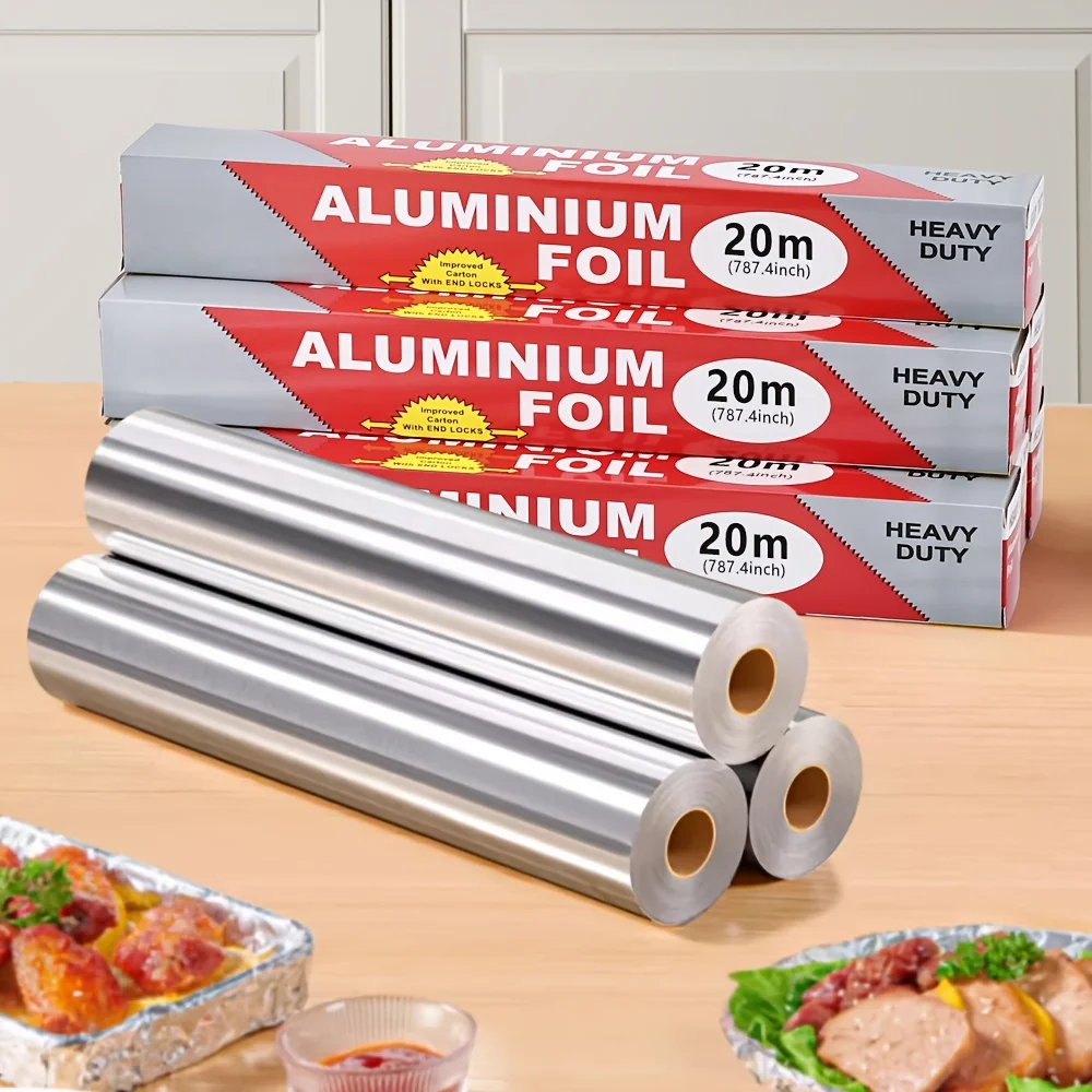 1 pieza de papel grueso de aluminio para uso a altas temperaturas, adecuado para hornos, asar pescado