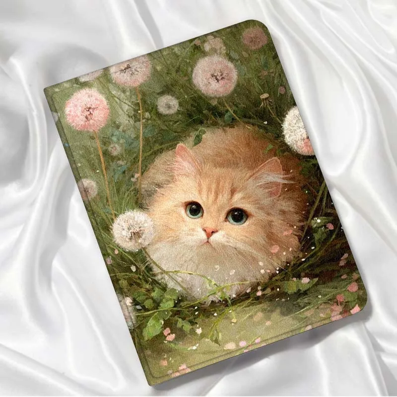 

Cartoon Cat Flower Bow Kitten For Samsung Galaxy Tab S7 S8 S9 S10 11 12.4 13.1 FE Plus Lite Inch Cover Tablet Case