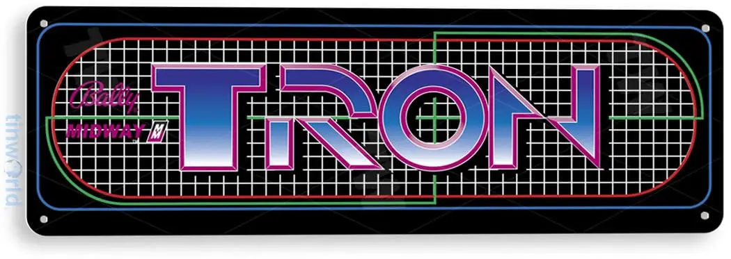 Tinworld znak blaszany Tron Arcade sklep sala gier namiot metalowy znak wystrój Retro konsola A655