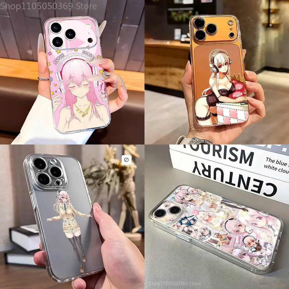 

S-Super S-Sonico Phone Case For iPhone 7,17,16,15,14,13,12,11 Pro,Max,Plus,XR,Mini,E Clear Full-coverage Soft Cover