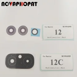 1PC Novaphopat Back Rear Camera Lens Glass With Ahesive For Redmi 12 / 12C / Note 12 Pro 4G / Note 12 Pro 5G / Note 12S