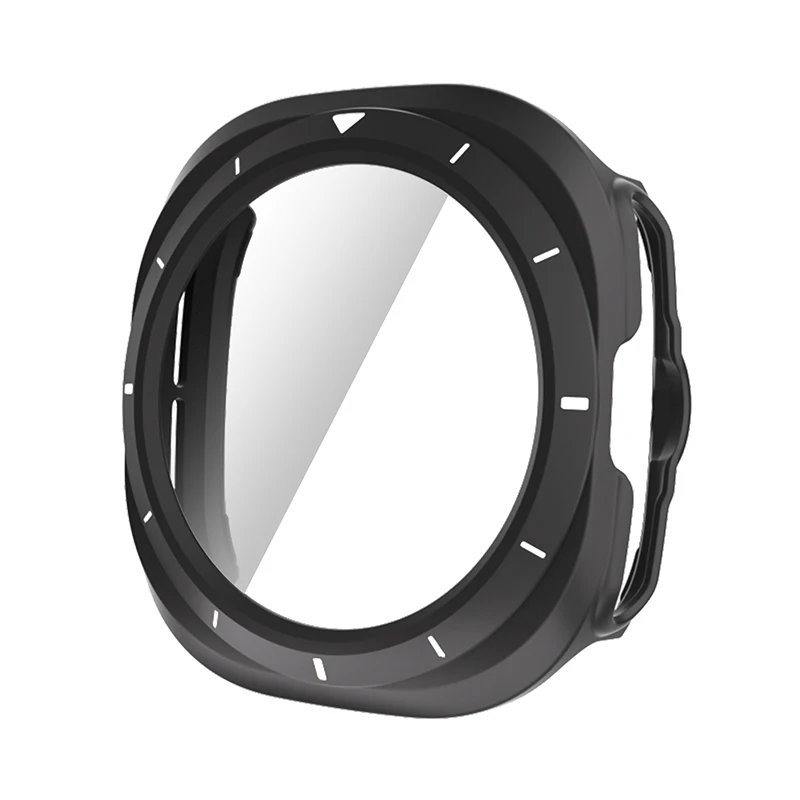 Cristal + funda para Samsung Galaxy Watch 7 Ultra 47MM, resistente al agua, cubierta de parachoques duro de PC + Protector de pantalla para Galaxy Watch 7 Ultra 47mm