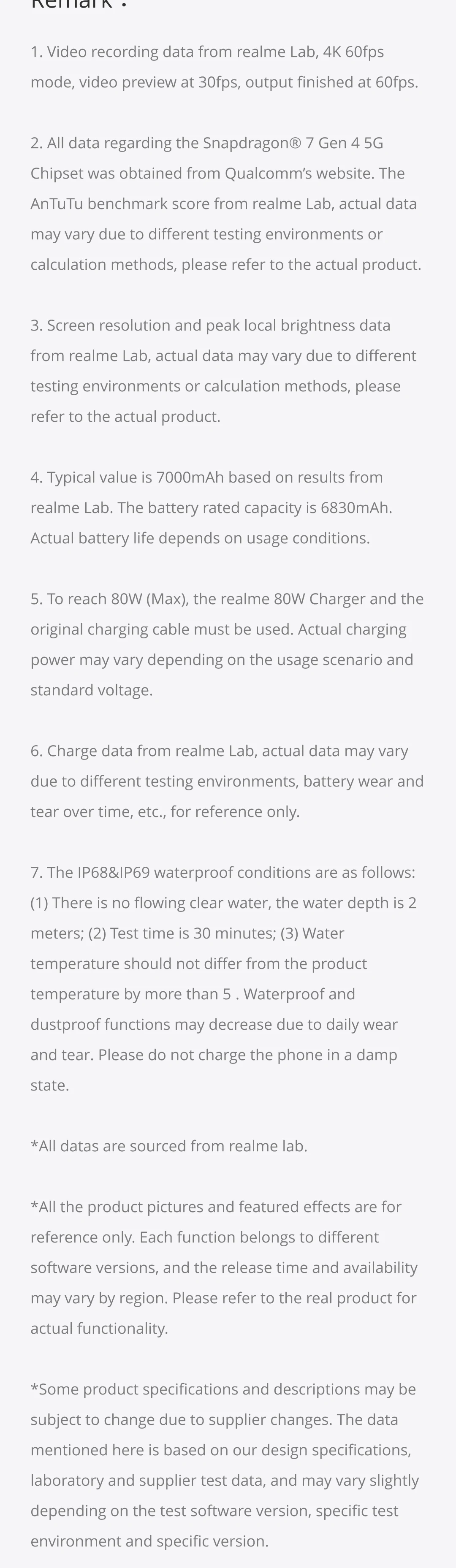 realme 15 Pro 5G Smartphone Snapdragon 7 Gen 4 Chipset 7000mAh Battery 80W Charge 6.8"144Hz 4D Curve+ Display Triple 50MP Camera
