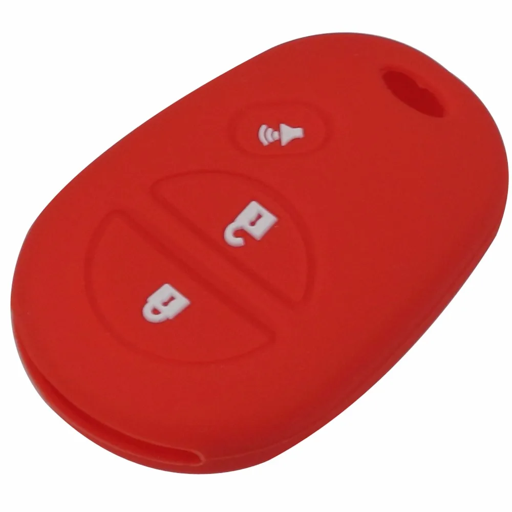 jingyuqin Remote control shell 3 Buttons Car-Styling Silicone Cover Case Fob For Toyota Sienna/Tundra/Sequoia Keychain