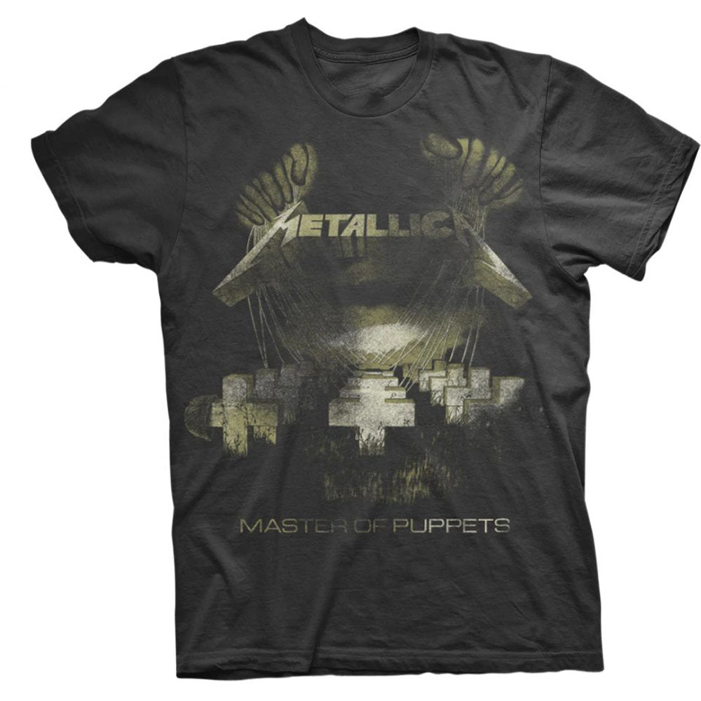 Master of Puppets Distressed Metallica Band T-Shirt Baumwolle Grafik-T-Shirt Herren Damen Sommer Streetwear