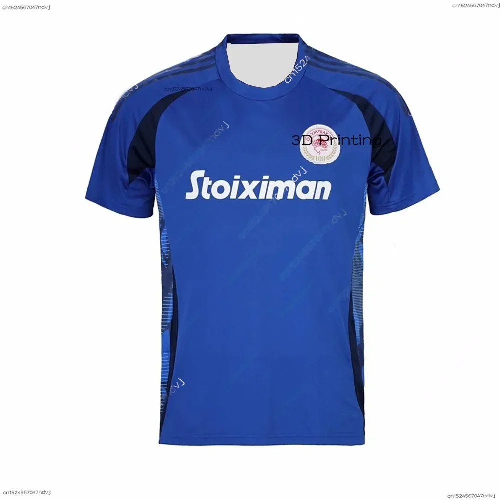 

2025 New Arrivals Greek Football Olympiacos 100th Anniversary Special Football Jersey Men_Boy Summer Breathable Sports T-shirt