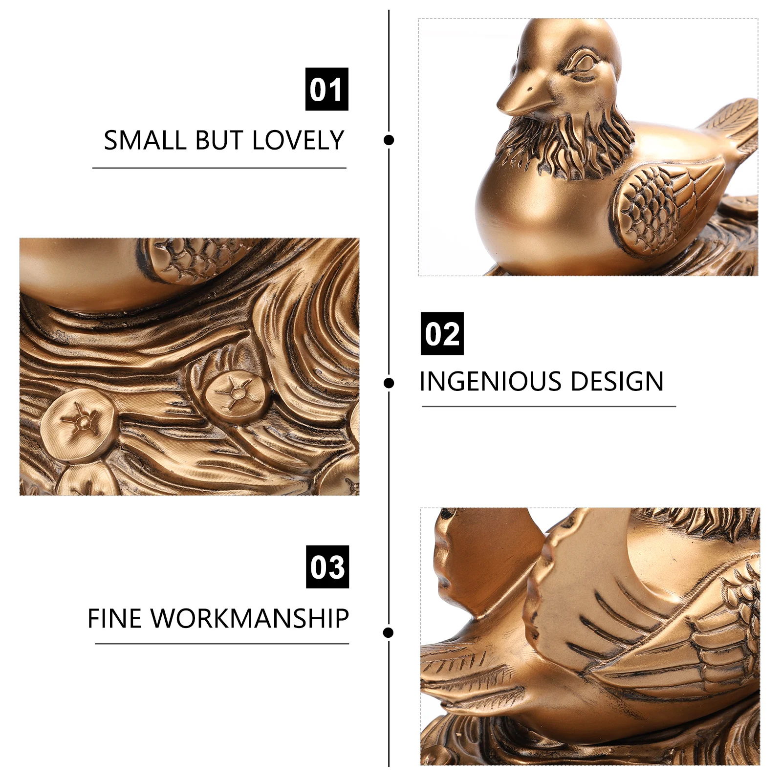 

Love Birds Statue Duck Ornaments Decorations Animal Decorative Couple