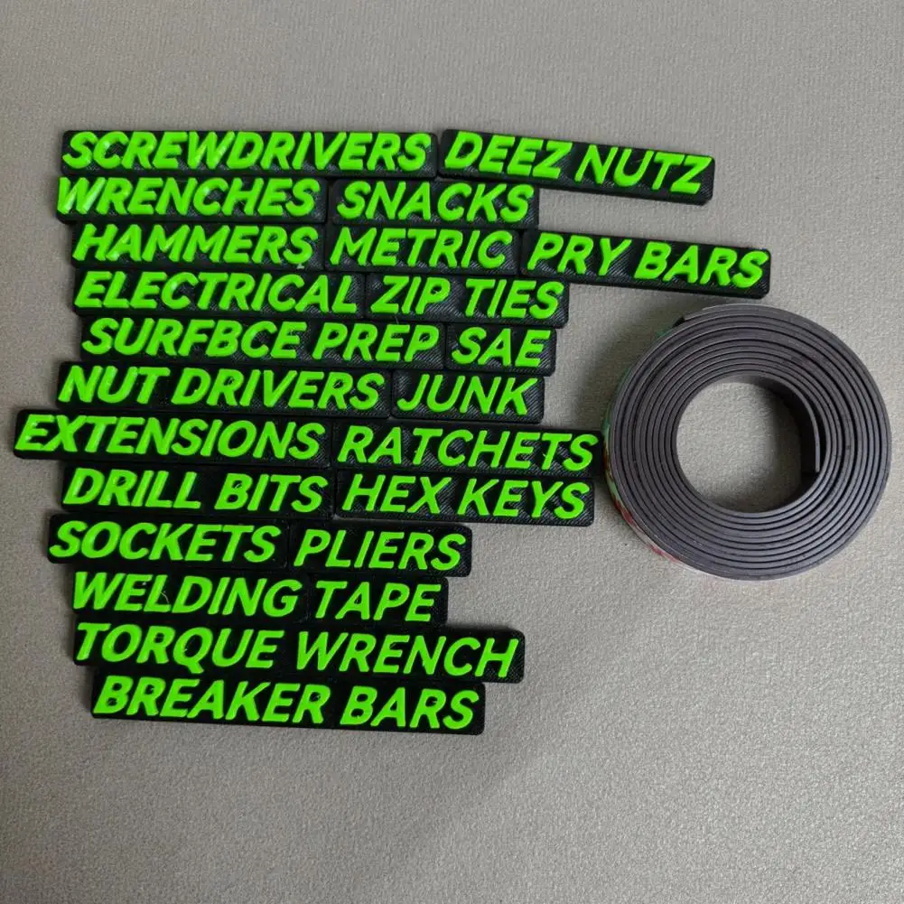 

Mini Toolbox Drawer Tags Magnetic Toolbox Drawer Tags for Easy Organization 3d Tool Chest Labels with Reusable for Toolbox