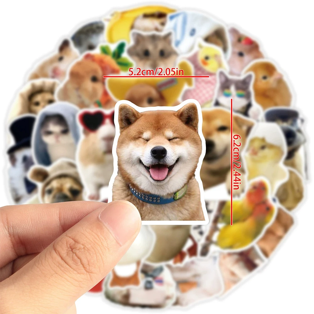 10/30/50 قطعة لطيف الكرتون مزيج الحيوان ميمي ملصقات Kawaii القط الهامستر الكلب ملصق زجاجة ماء دفتر الهاتف الشارات الديكور #2