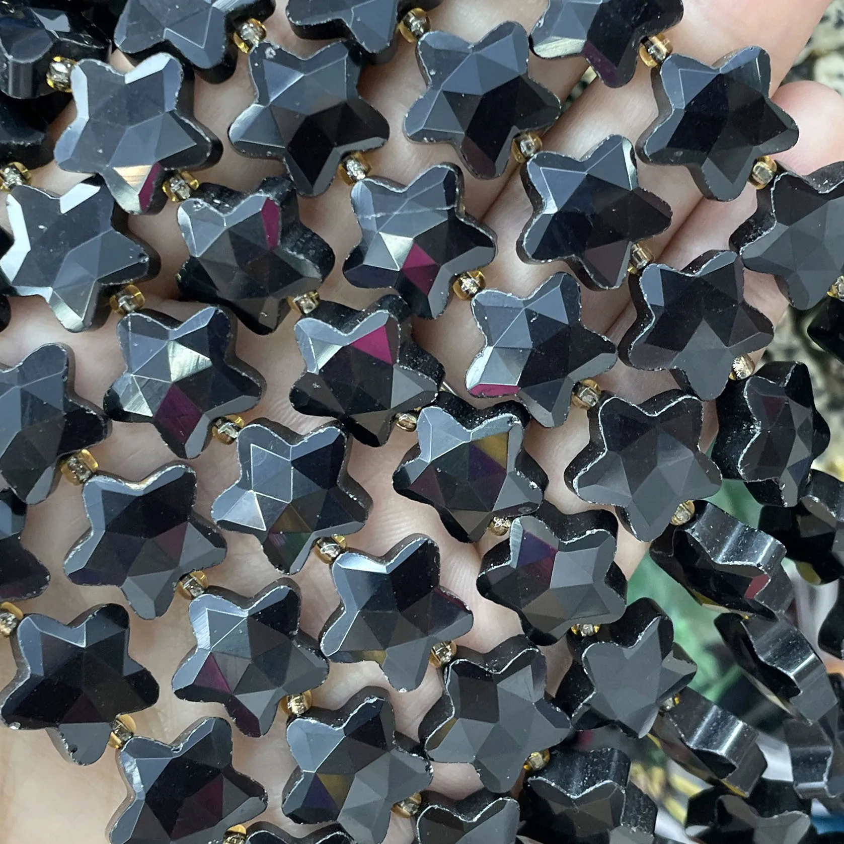 Natürliche Steinperlen in Sternform, facettiert, gelbe Jade, lose Perlen für Schmuckherstellung, DIY-Armband, Halskette, Ohrringe, Accessoires – Detail 9
