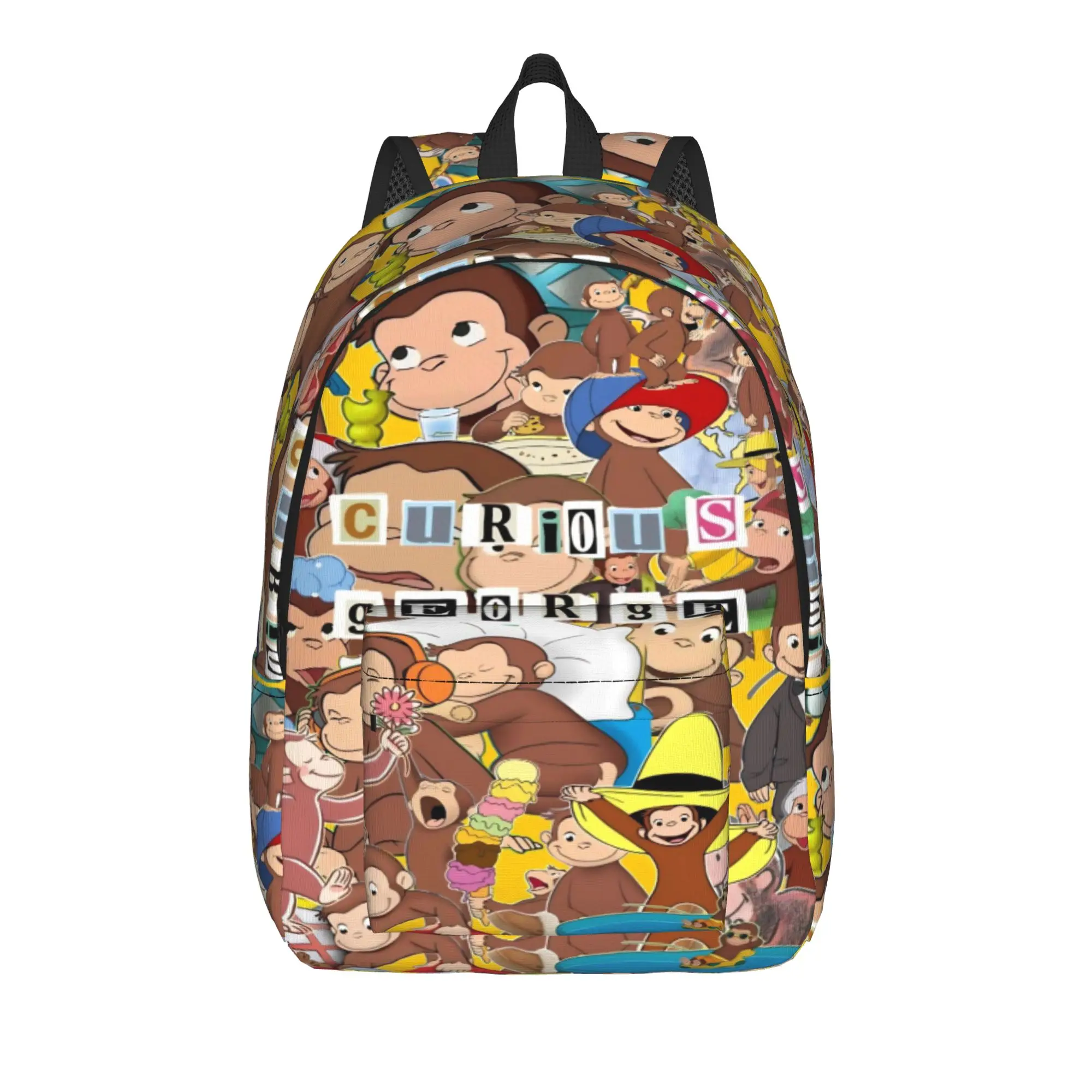 Curious George African Monkey  Backpack for Men Women Casual High School Business Daypack  Laptop Computer Shoulder Bag Outdoor