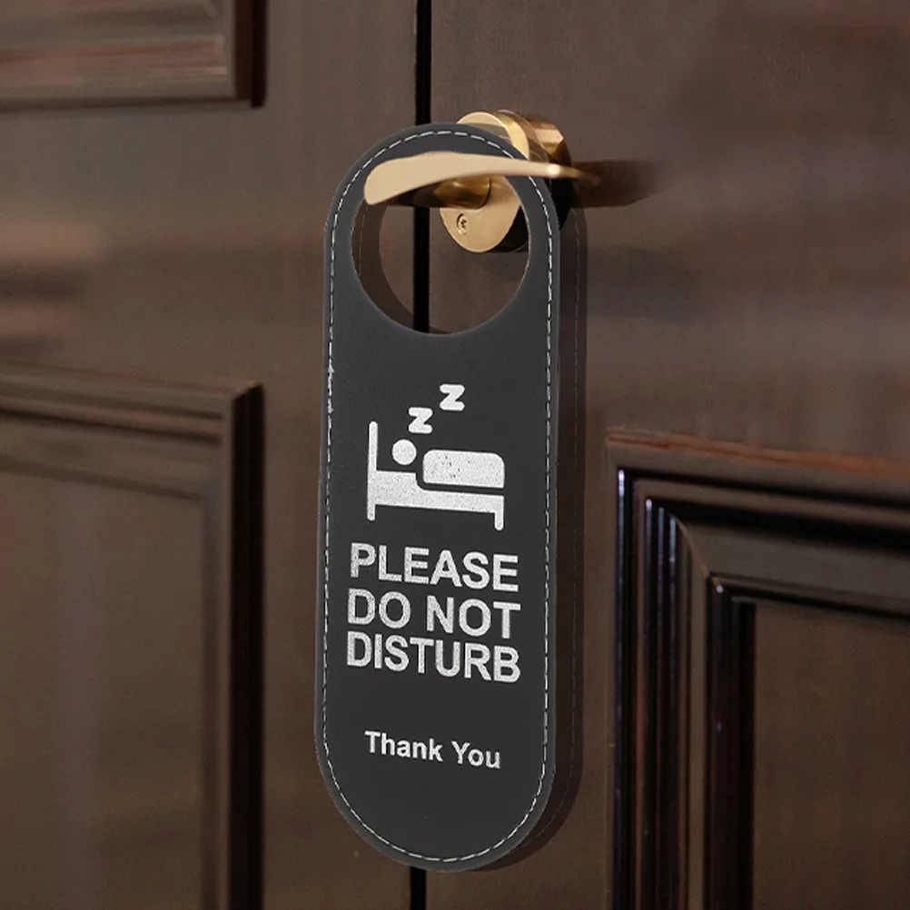 

4Pcs Heavy Duty Door Handle Sign Hotel Double Sided Privacy Indicator for Room Cleaning Communication in Motels Inns
