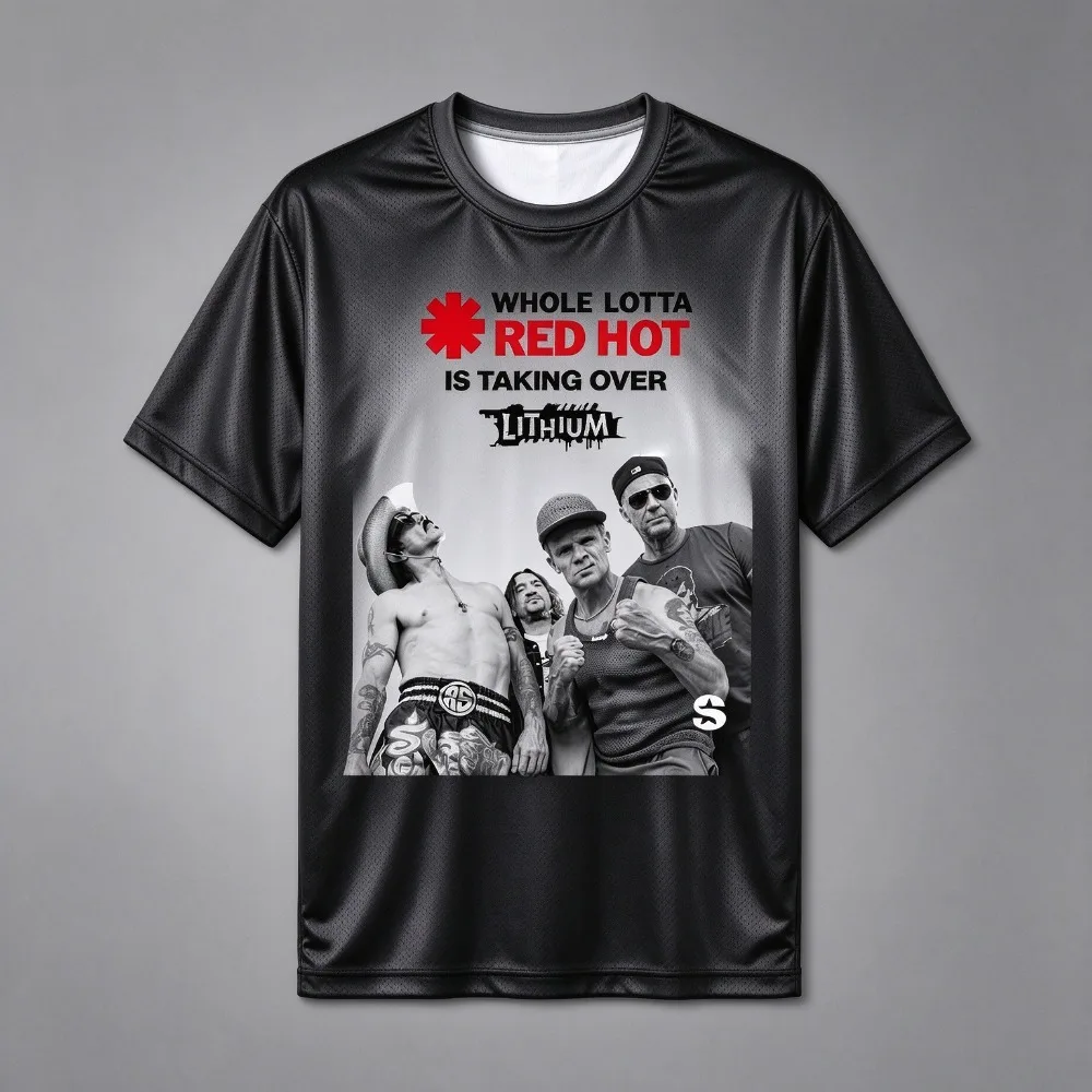 New Red Hot Chili Peppers Band T-shirt Men Women Short Sleeve Tee Whole Lotta Red Hot Print Rock Music Streetwear Casual