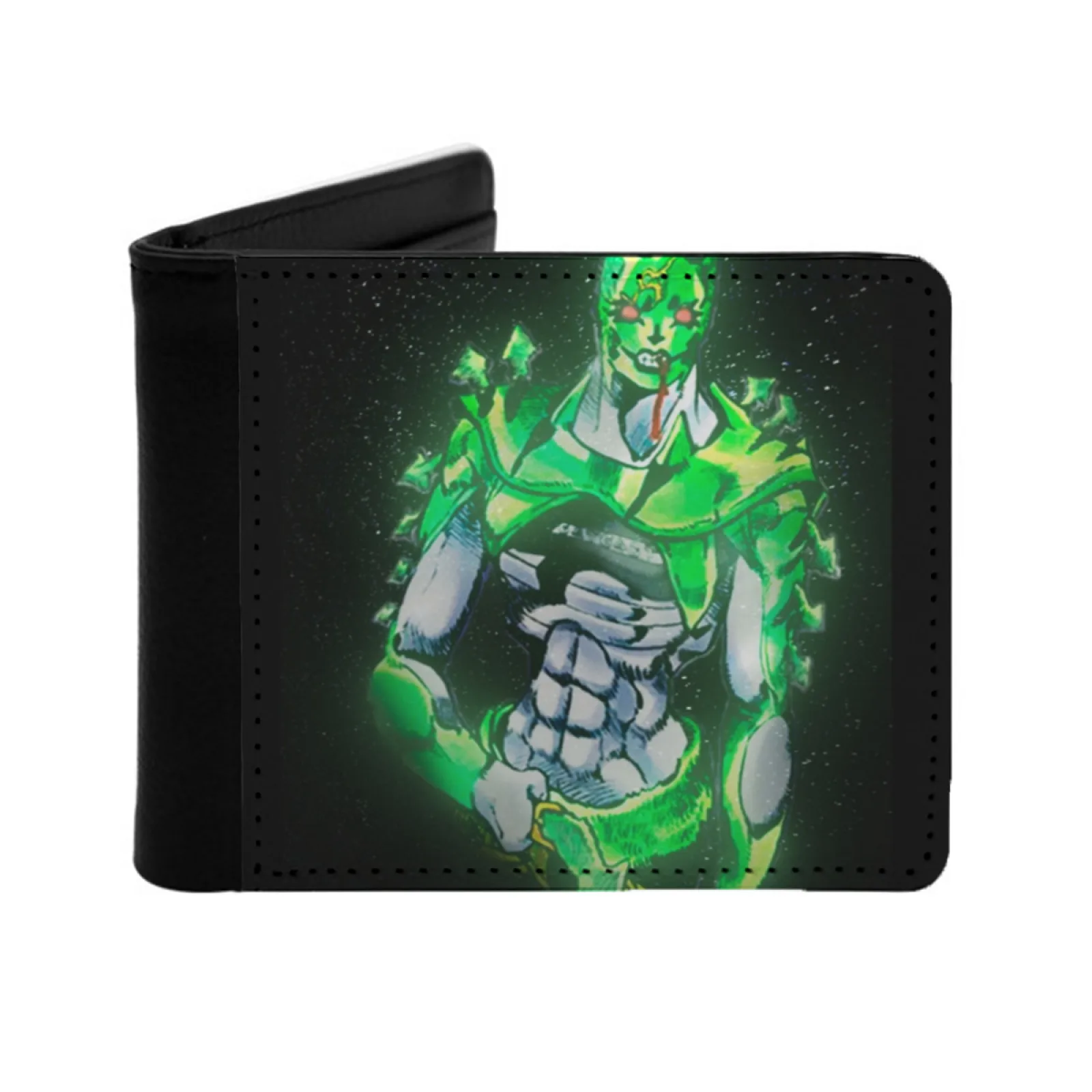 

Короткие мужские кошельки C Moon, держатель для кредитных карт, ретро-кошелек, мужской кошелек из искусственной кожи с рукавами, аниме Jojos Bizarre Adventure Stone