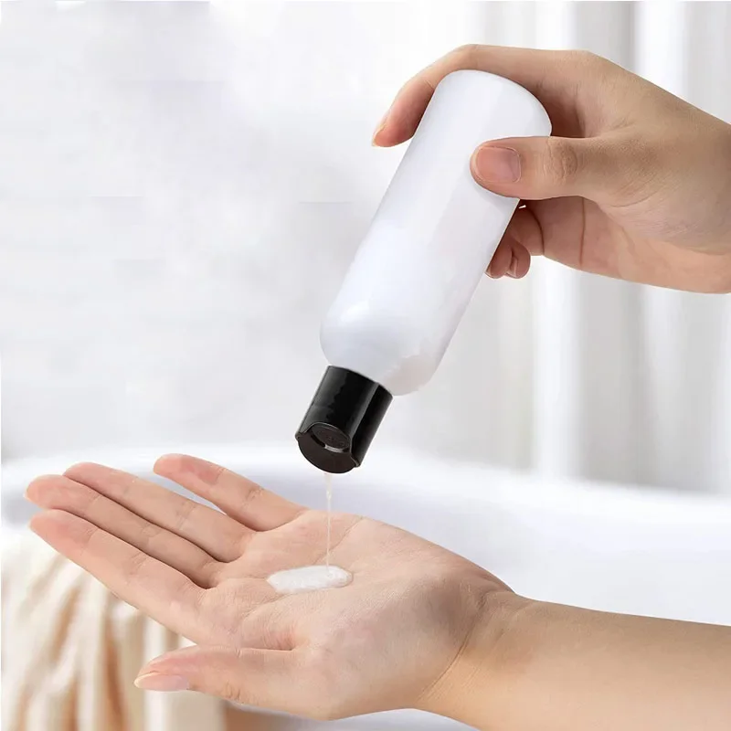 20 Stück 30/50/60/100ml Klare Plastik-Leerflaschen mit Klappverschlüssen, Nachfüllbare Reisebehälter für Shampoo und Lotion – Detail 5