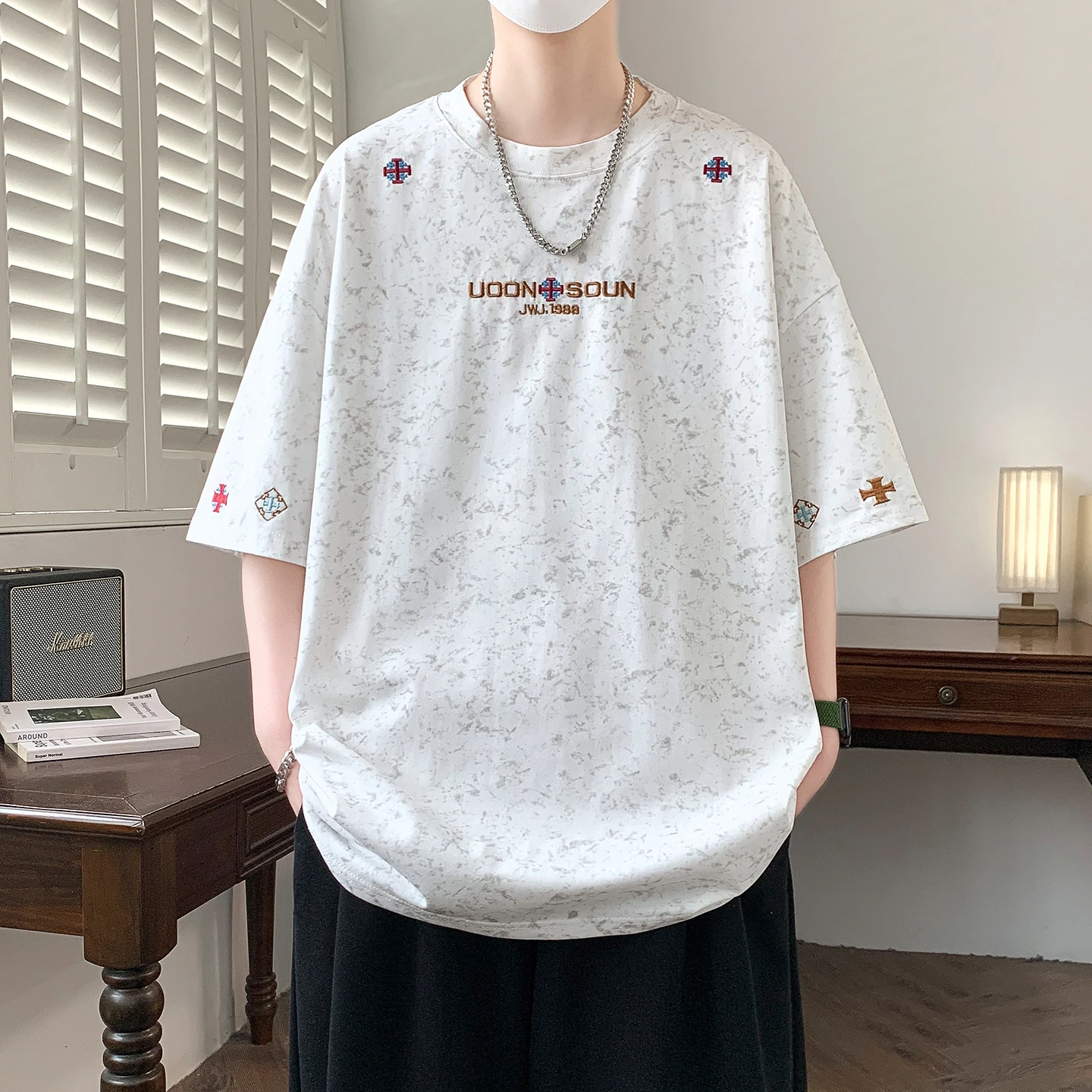 Fashion T-Shirt Summer Men's Streetwear Casual Short Sleeve Blouse Streetdress Hombre Male Clothing Camisa Men's T-Shirts Tees