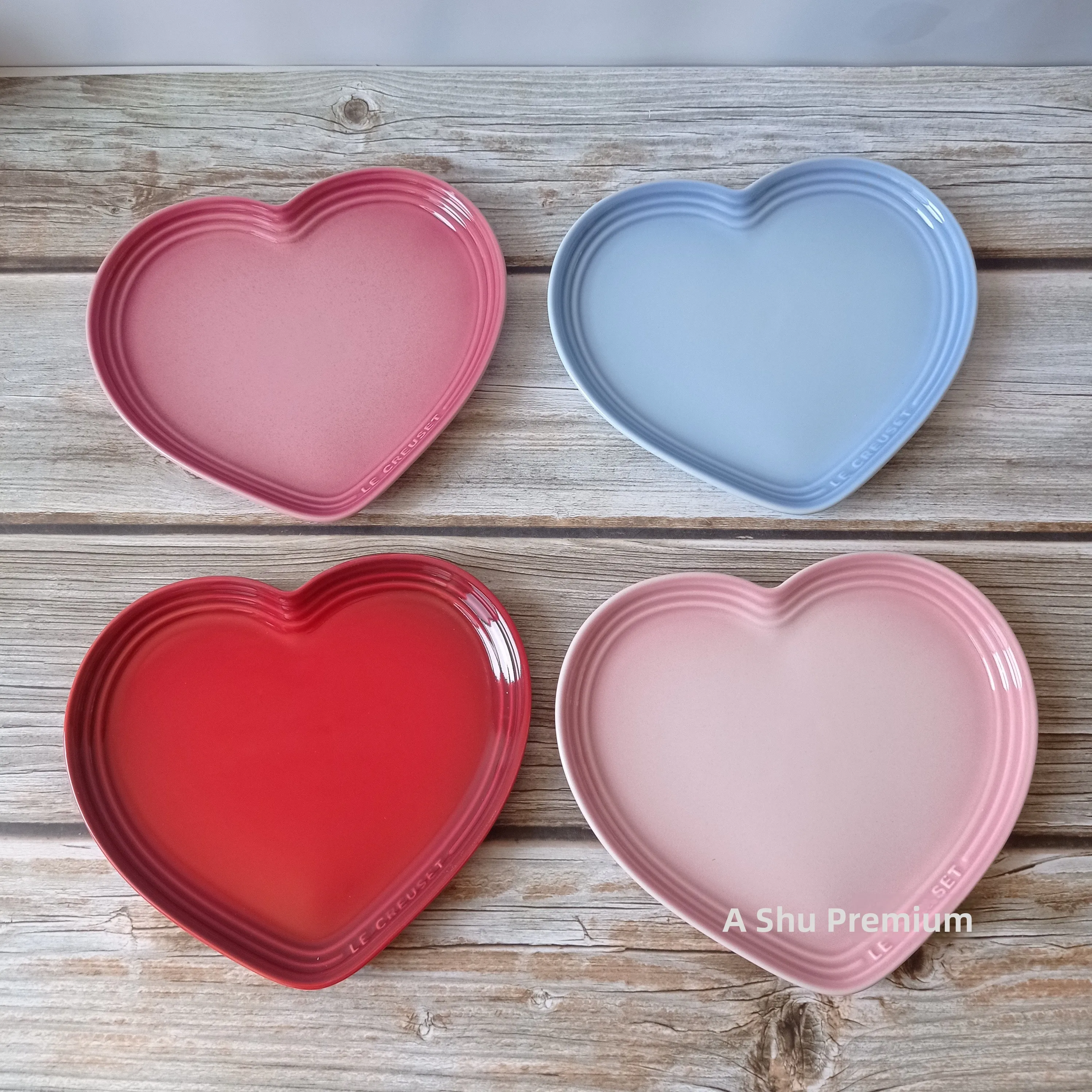 

Le Creuset Cool Color Heart aped Di Western Dinner Plate Steak Fruit Plate Underglaze Color High Aesthetic Value Dining P...