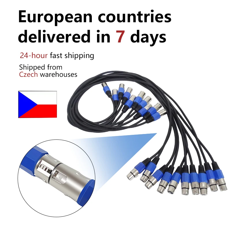 10 Stück/Los 3-PIN DMX-Kabel 1M/2M/3M LED-PAR-Licht Verbindungskabel DMX-Signalkabel für Bühnenbeleuchtung