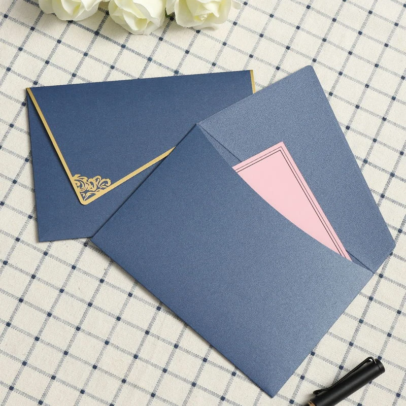 10pcs/lot Blank Envelope Pearl Bronzing European Gift Greeting Invitation Wedding Business Postcards High Quality Stationery