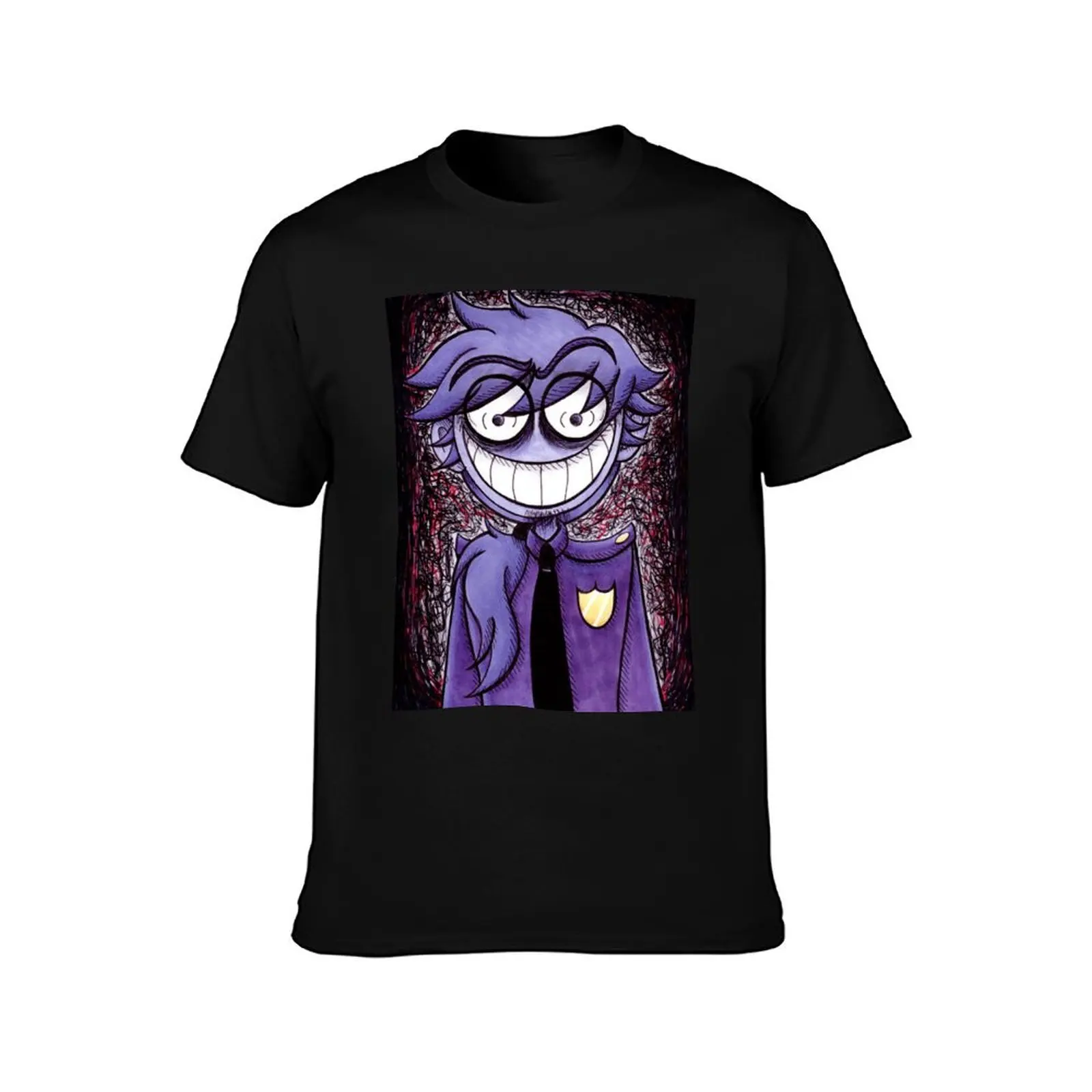 Purple Guy - William Afton - Smile T-Shirt Luxury man shirts graphic tees funny gifts mens champion t shirts