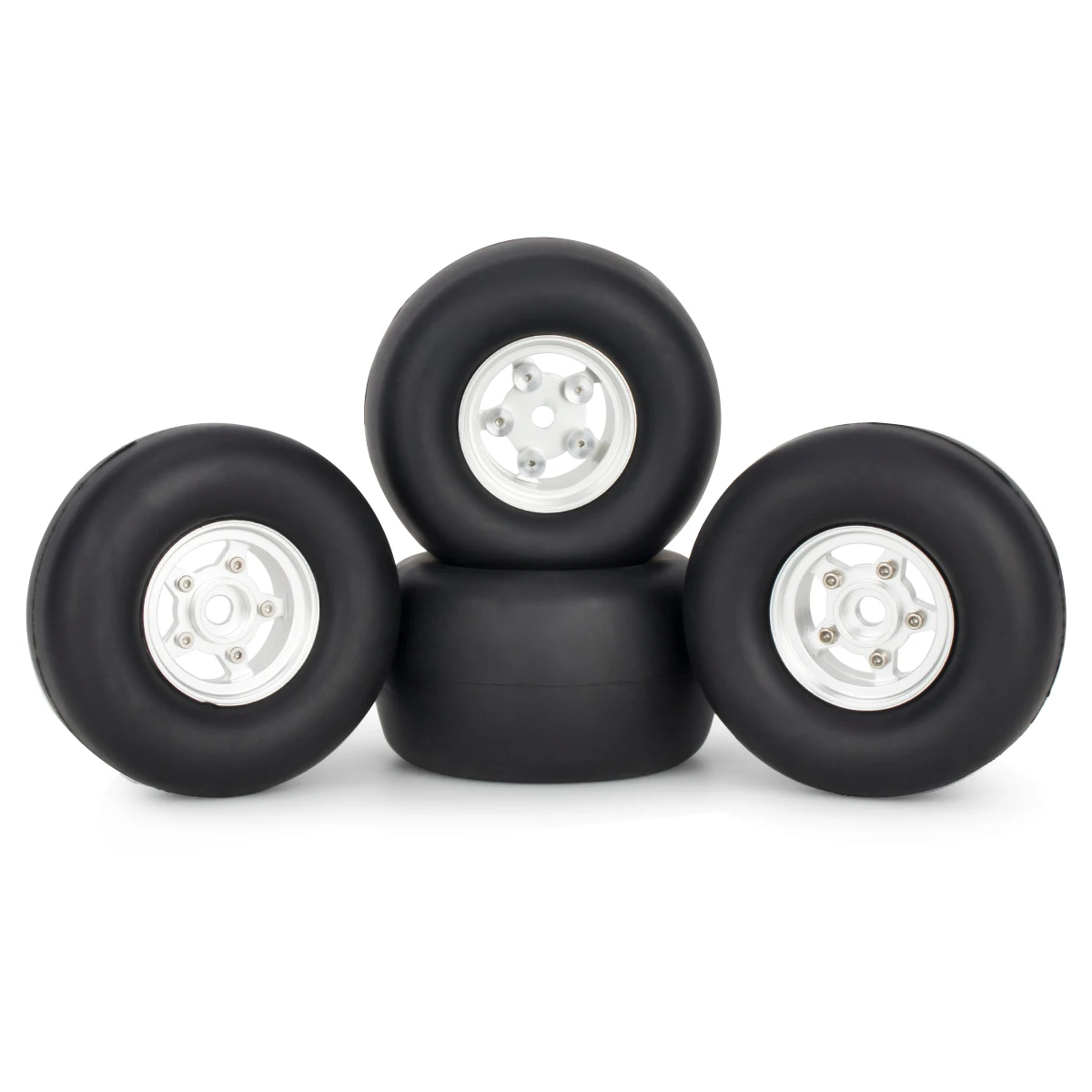 4 szt. Gumowe opony koła z gąbką wyciszającą do Tamiya Frog Sand Scorcher Grasshopper Hornet 1/10 Buggy Car Upgrade