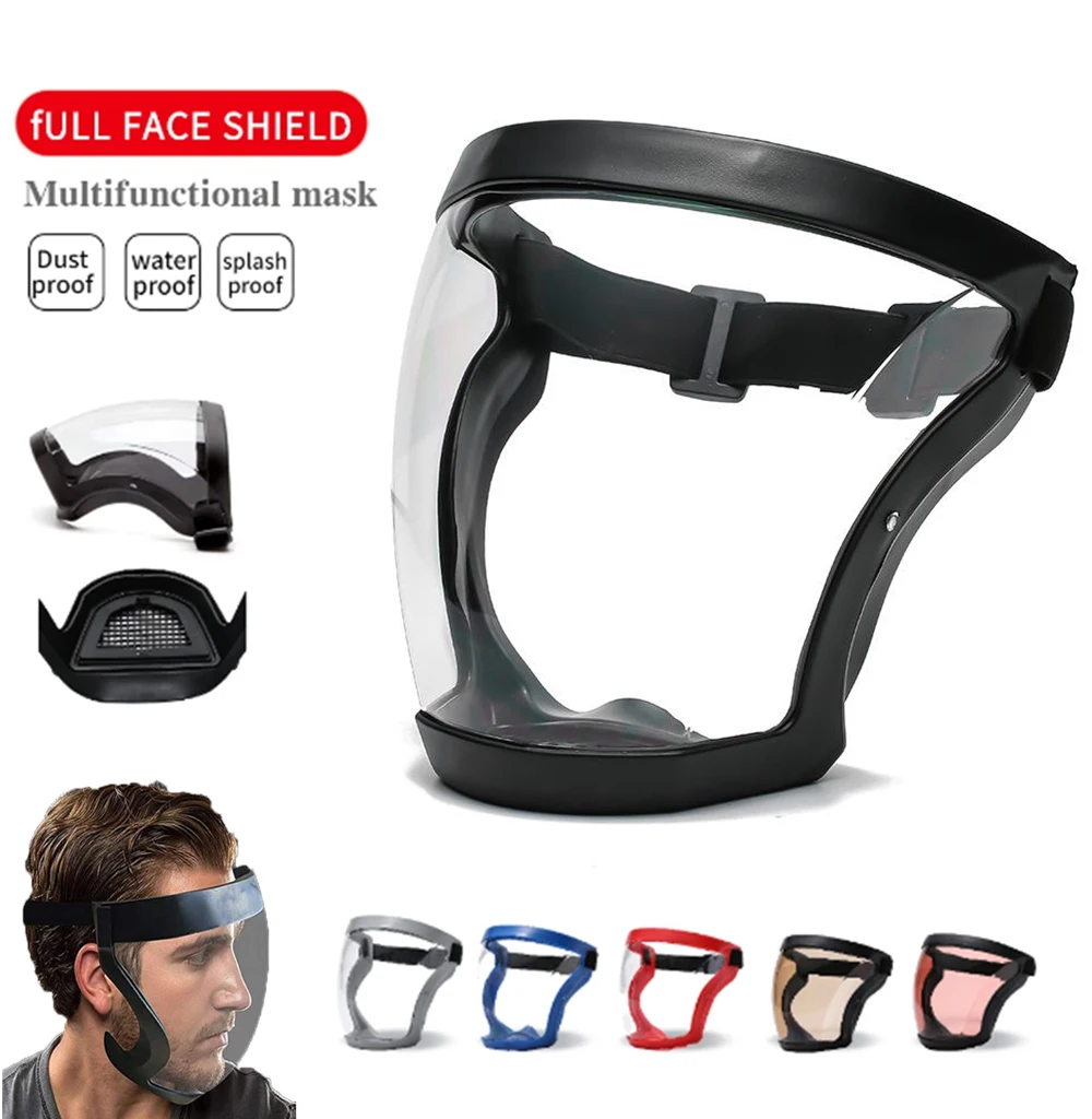 

Transparent Full Face Shield Splash-proof Windproof Anti-fog Mask Safety Glasses Protection Eye Face Mask With Filters - Special