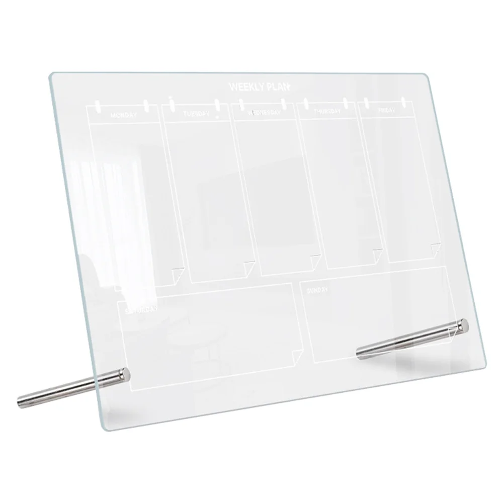 Boletim de memorando de quadro branco magnético de escrita transparente de quadro branco apagável