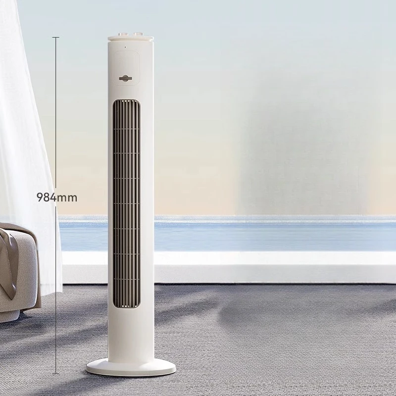 Safe Bladeless Tower Fan Immersive 6-Speed Sleep Mode with Remote Control Wide-Angle Oscillation Ultra Quiet Operation