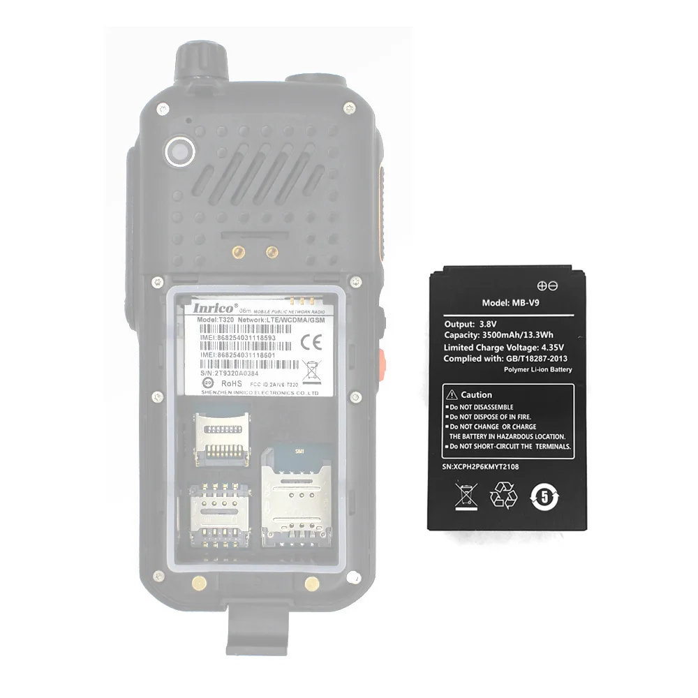 Battery T320 Original Walkie Talkie Battery for Inrico T320 Mobile Phone Network Radio 3500mah 3.8V Li Ion Battery