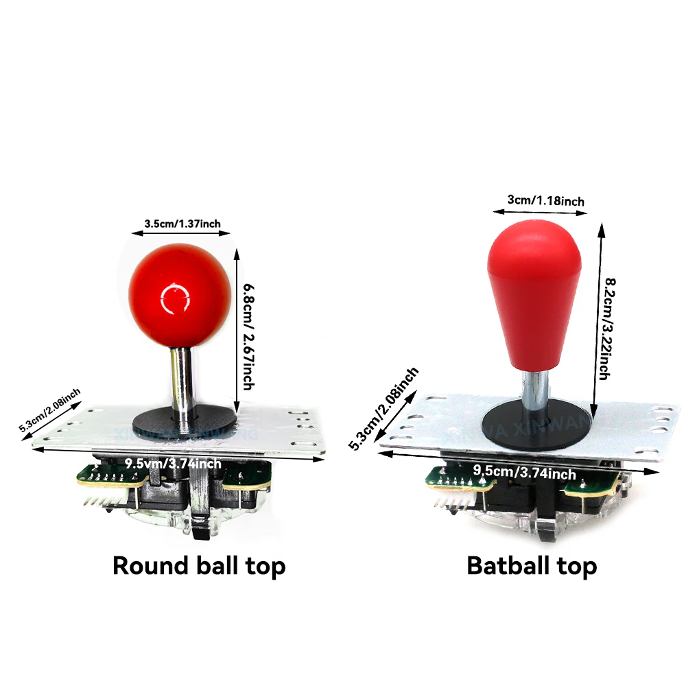 Copy Sanwa Joystick 8 Way Arcade Stick Battop Round Top 5Pins Connector For USB Board PC Game Console DIY Direction Controller