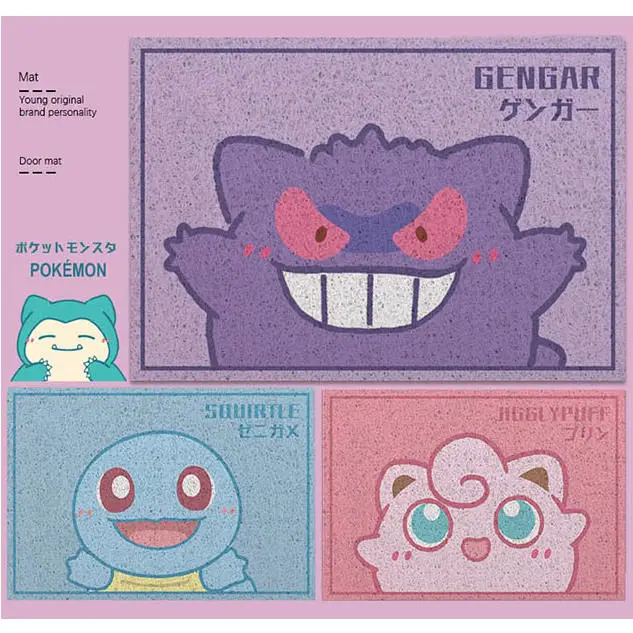 

Kawaii Anime Pokemon Action Figure Squirtle Psyduck Carpet Bathroom Entrance Door Fashionable Cute Non-Skid Property Ground Mat
