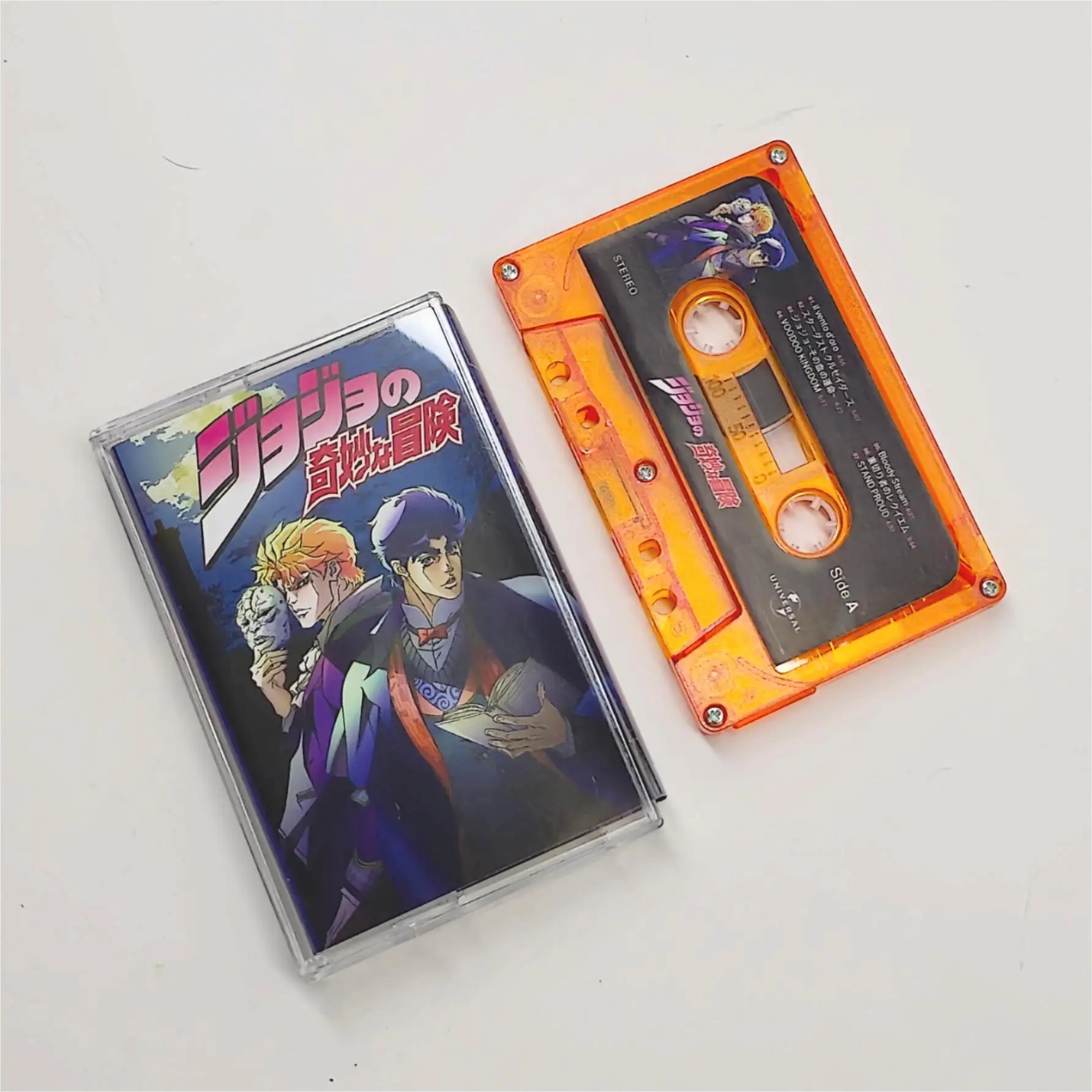 Anime JoJo's Bizarre Adventure Kujo Jotaro Music Tape Greatest Hits OST Album Cassettes Cosplay Recorder Walkman Soundtracks Box