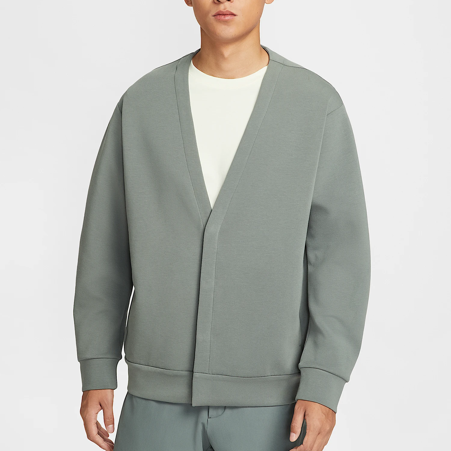 

Оригинальный кардиган Nike 2025 года, новая коллекция для мужчин и женщин, весенне-осенний, из двойной вязки, повседневный, свободного кроя, HQ6949-084