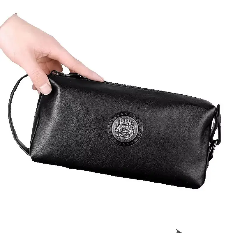 

Men's Business Casual Clutch Bag Soft PU Leather Mobile Phone Purse Wallet