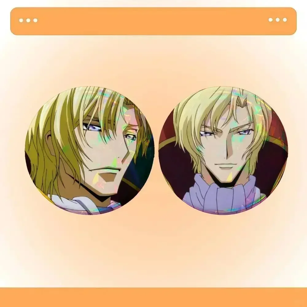 Anime Code Geass Lelouch of the Rebellion Schneizel el Britannia Badges  Round Cosplay Pin Bag Decor  Brooch Souvenir