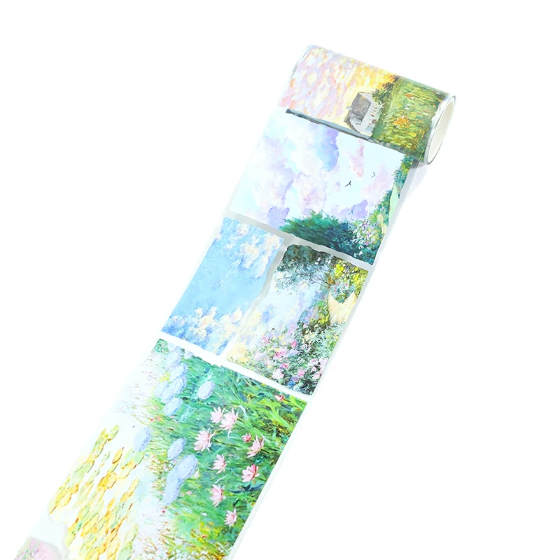2m/Roll Flowers In Clusters PET Washi Tape Grassland Transparent Stickers Decorative Adhesive Tape For Diary Scrapbooking