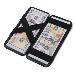 Long Crocodile Print Money Clip Men Multicard Slot Pu Leather Card Case Travel Document Organization Solid Color Women'S Wallet