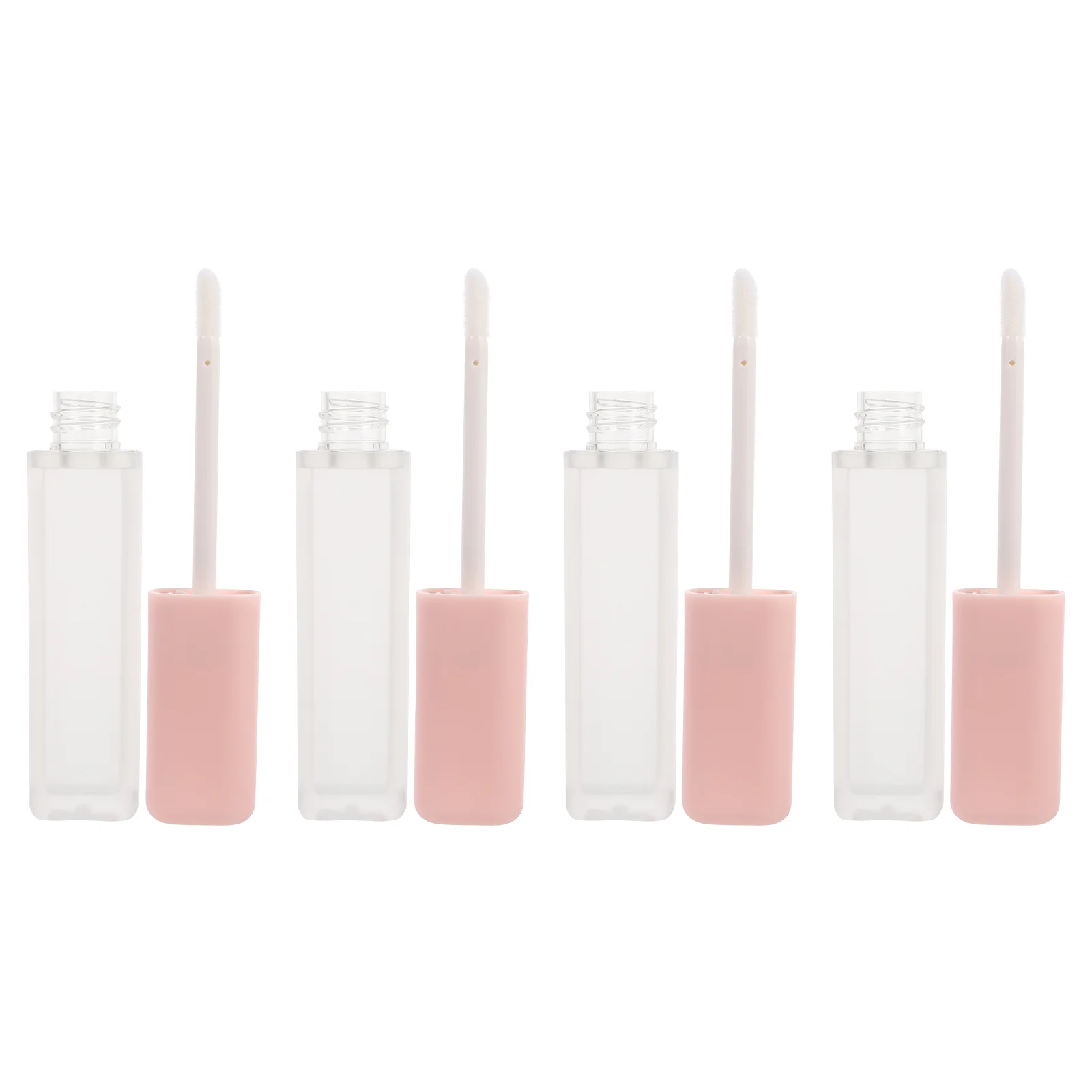 

4 Pcs Matte 6ml Lip Glaze Empty Bottle Lipstick Refillable Toothpaste Tubes Plastic Makeup Subpackaging