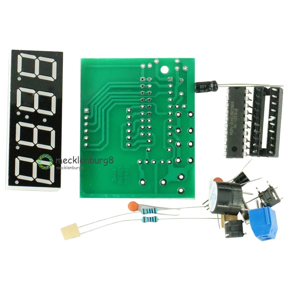 AT89C2051 Digital 4 Bits Electronic Clock Electronic Production Suite DIY Kit Learing Kit for Arduino