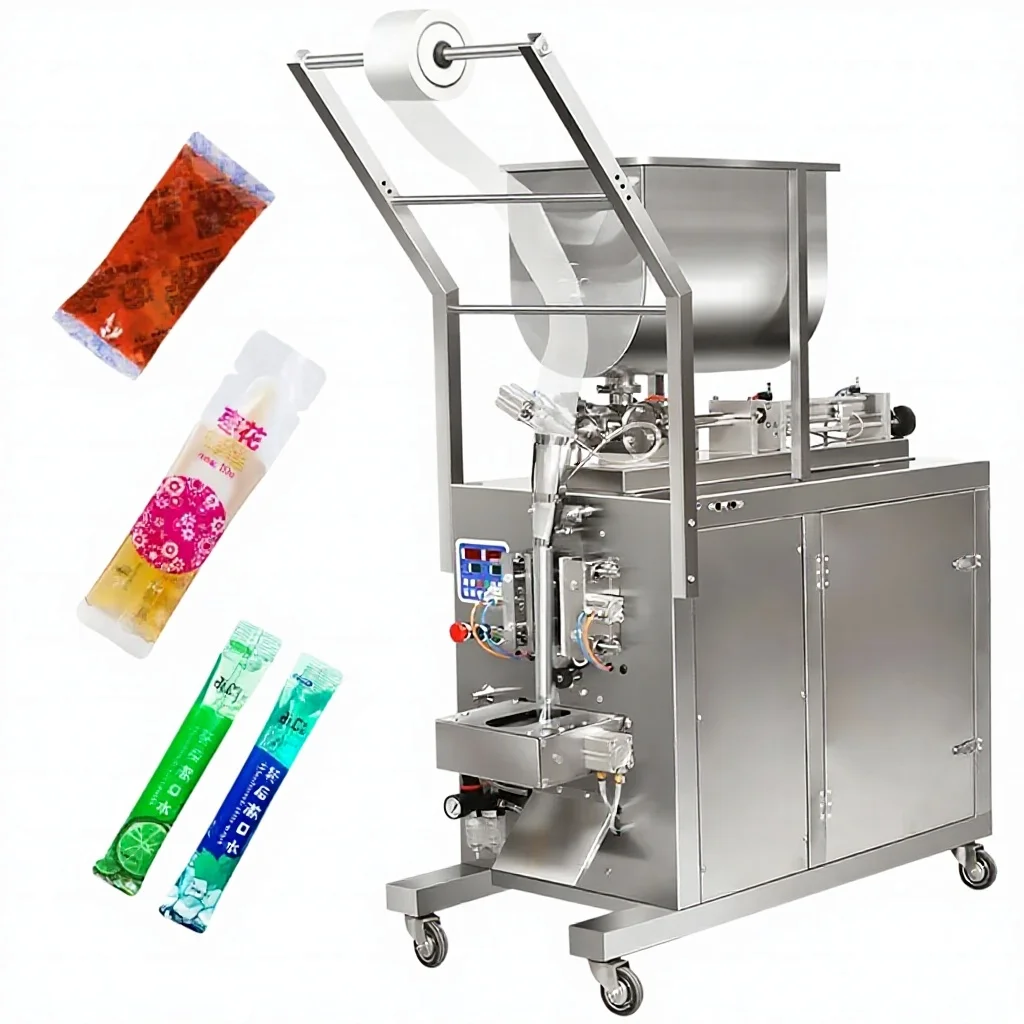 High Speed Dipping Sauce Peanut Butter Cut Dough Tomato Sauce Chili Sauce Tomato Liquid Paste Sachet Packing Machine