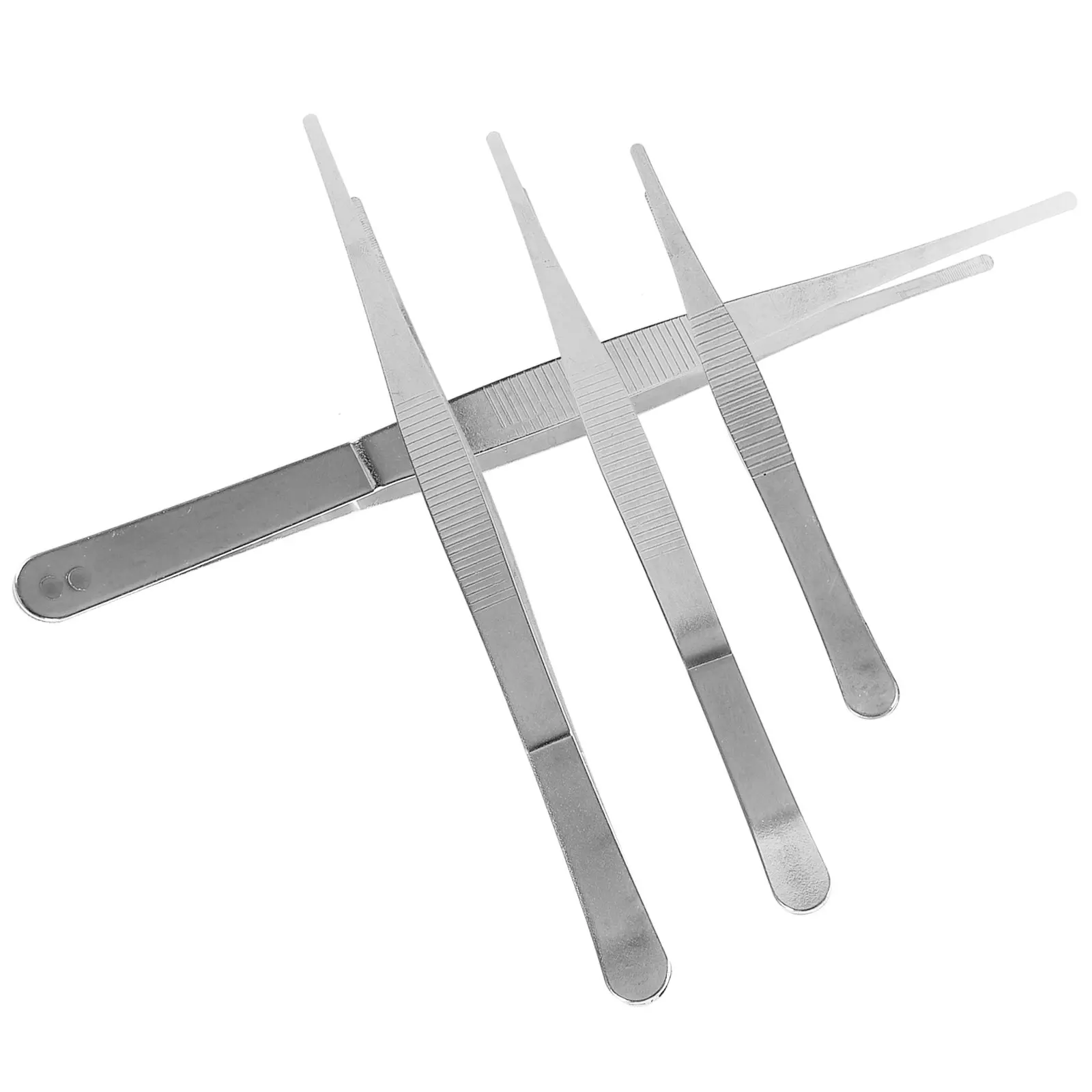 Stainless Steel Tweezers 4 Piece Set Precision Garden Hand Tools for Plant Care Crafts Easy Grip