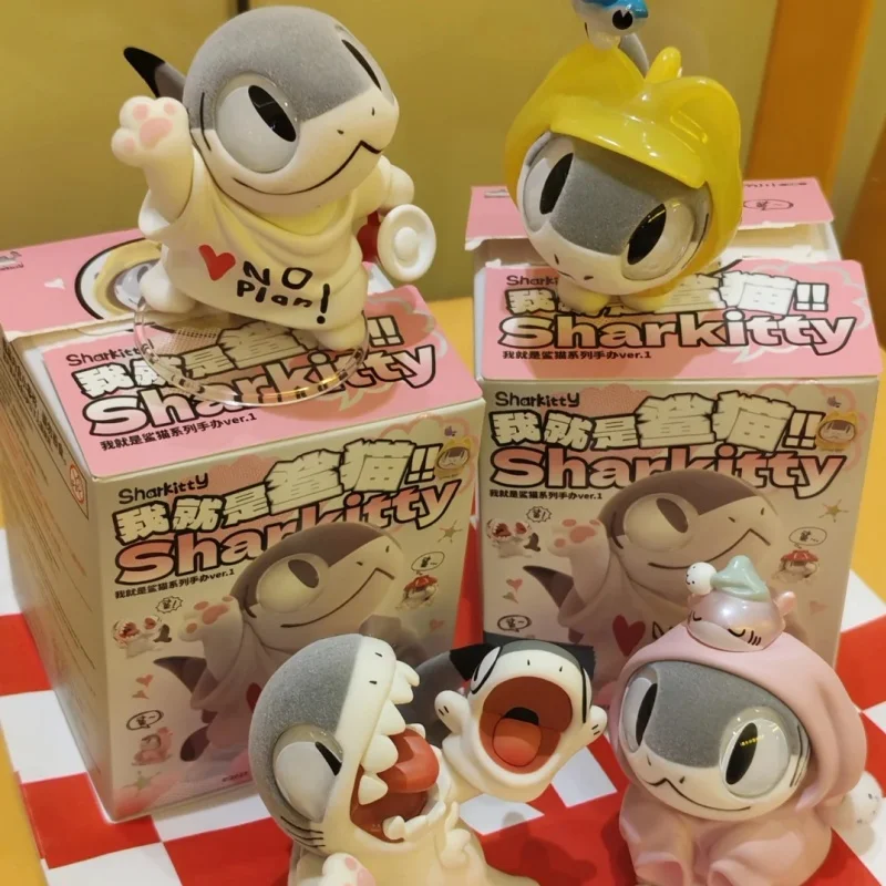 

Genuine In Stock I Am Sharkitty Series Blind Box Cute Shark Cat Desktop Decoration High Quality Cute Toys Girl Birthday Gifts