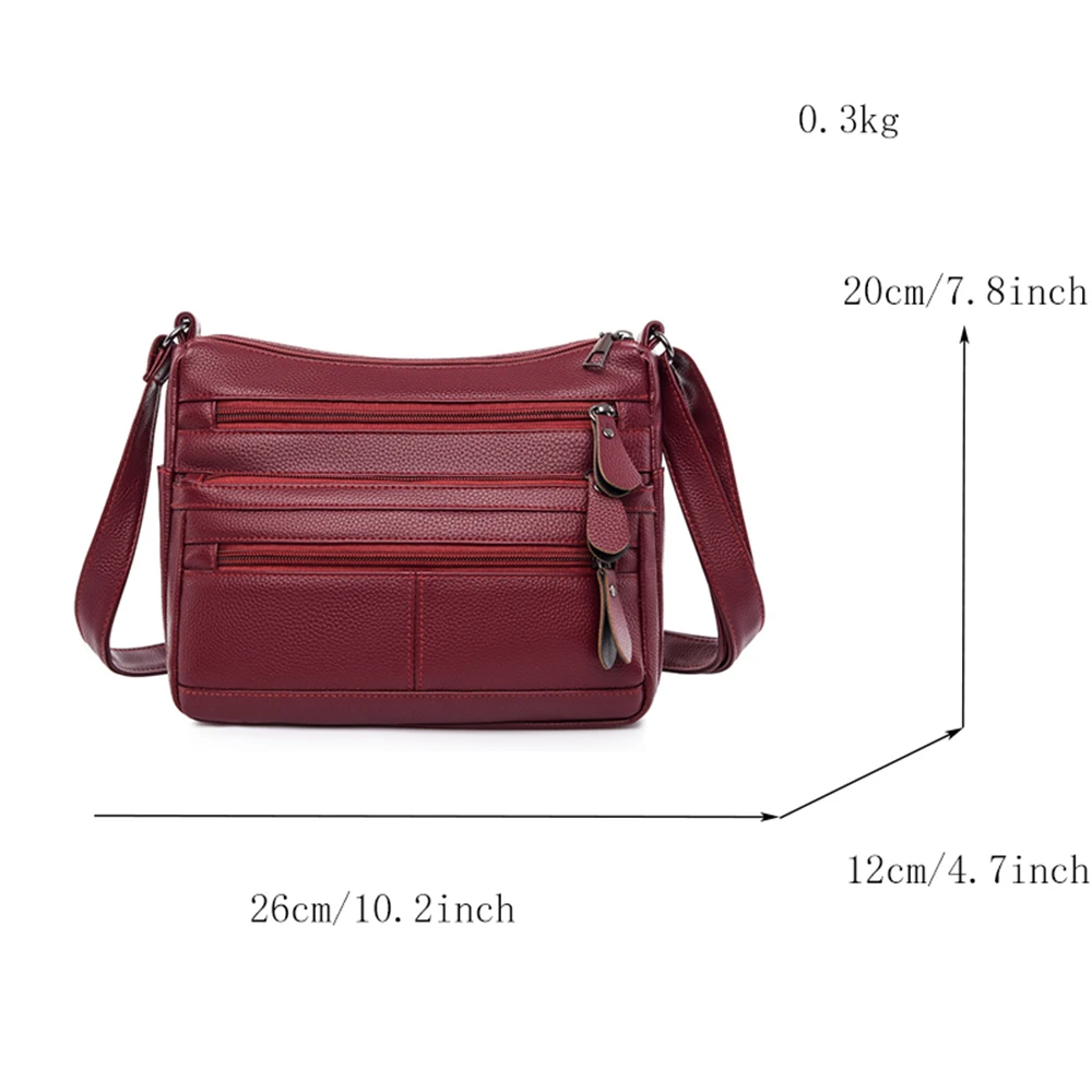 Luxury Designer Solid Color High Quality Leather Ladies Fashion Women Messenger Bags Multifunctional Ladies Mobile Phone Purse