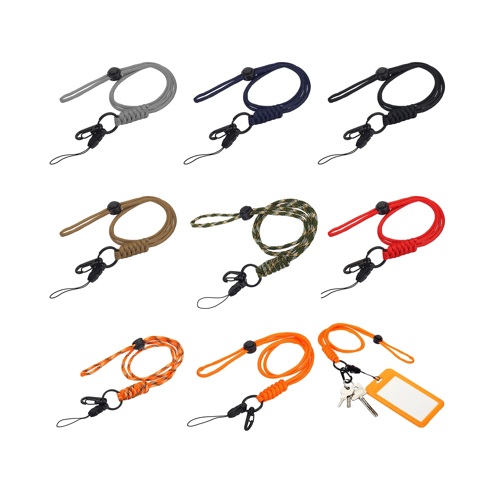 1/3Pc Neck Lanyard with Hook Badge Lanyards Adjustable Long Strap ID Card Holder Keychains for Badge Holders Office Hanging Rope