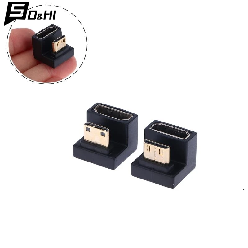 

HDMI-Compatible Adapter 360 Degree Angled U-shaped L Converter Mini HD Male to HDMI Adapter