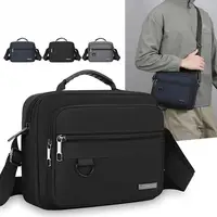 Bolso de hombro de negocios antirrobo para hombre: maletín de oficina duradero con múltiples bolsillos con cremallera