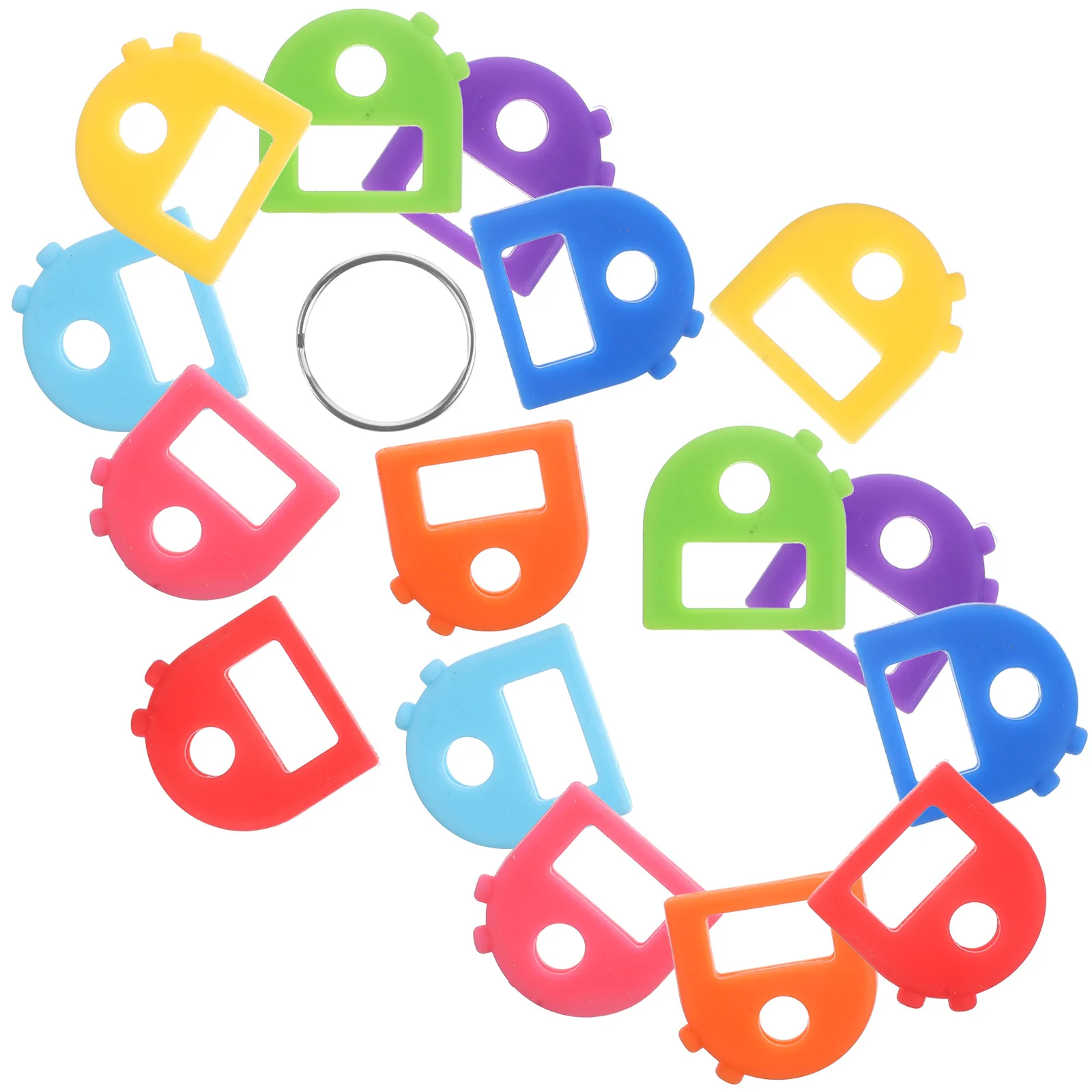 

16pcs Silicone Key Cover Caps Colored Novelty Identifiers Lightweight Compact Cartoon Shaped Fits Women