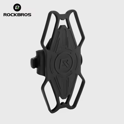 ROCKBROS Bike Phone Holder Silicone High Elasticity Universal Bicycle Phone Holder 4-7inch Mobile Phone Stand Shockproof Bracket