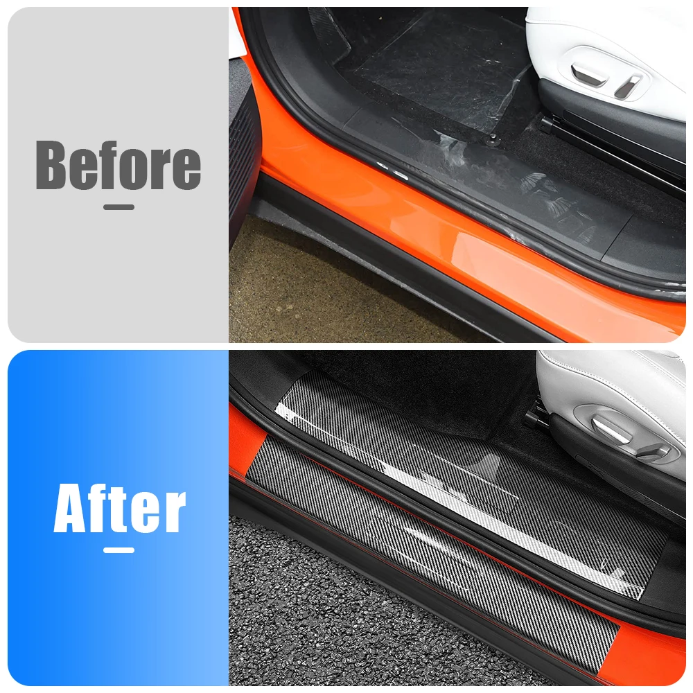 For Xpeng G6 2023 2024 2025 2026 ABS Car Door Sill Welcome Scuff Plate Anti-Scratch Kick Cover Trim Pedal Sticker Accessories
